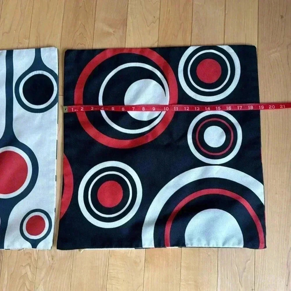 2 Modern Unique Decorative Pillow Covers about 19”x19” - Picture 3 of 8